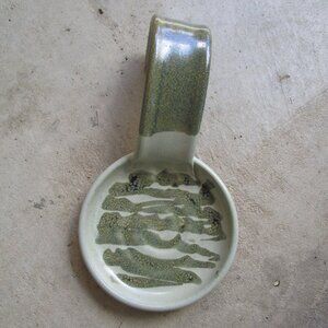 Texas Hill Country Studio Pottery Spoon Rest w/handle